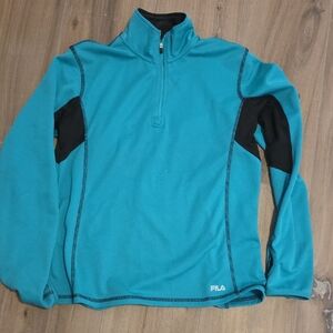 Fila Green and Black Half-Zip Pullover